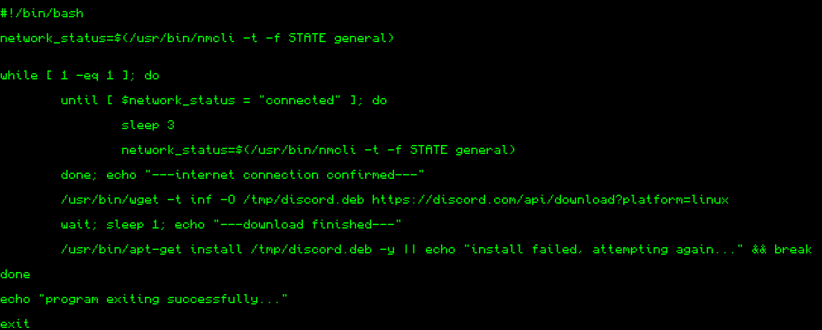 Bash Script to Automatically Update Discord
